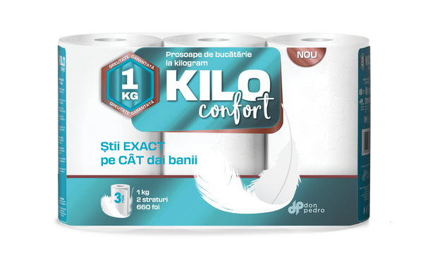 Kilo Confort Konyhai Papírtörlő (2 rétegű, 3 tekercs)
